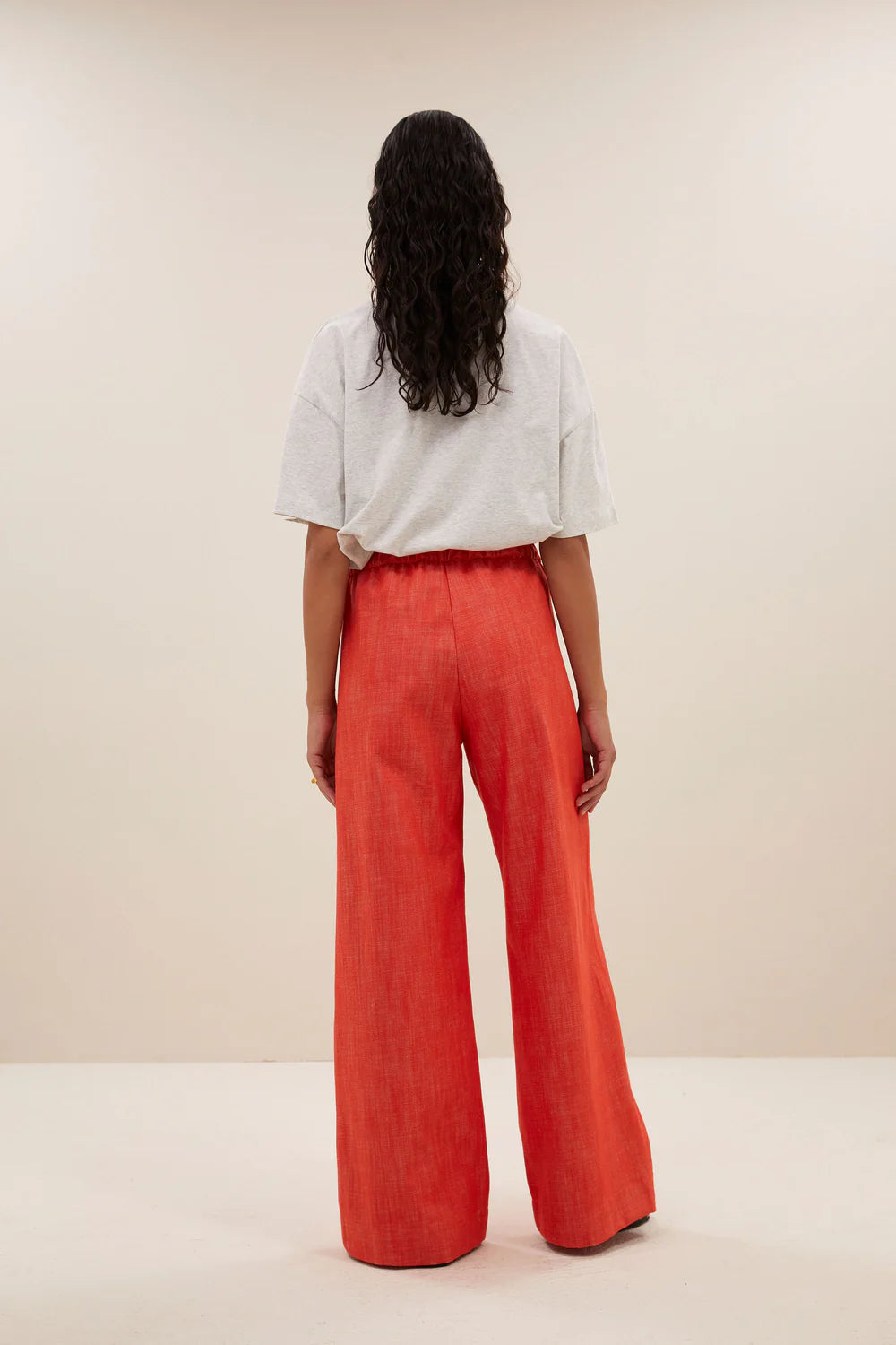 BENJI TWILL PANTS POPPY