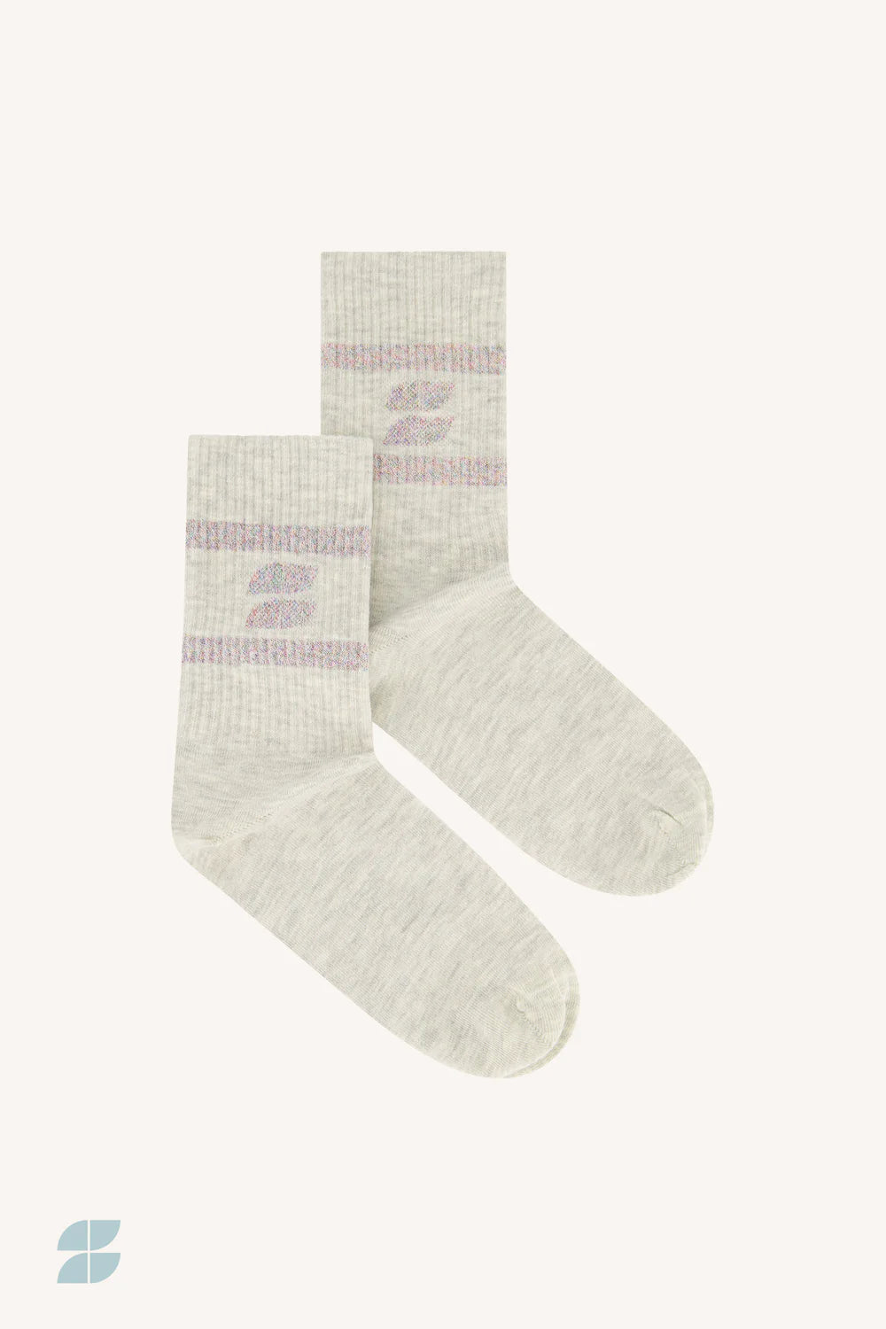 LOGO SPARKLE SOCKS LIGHT GREY