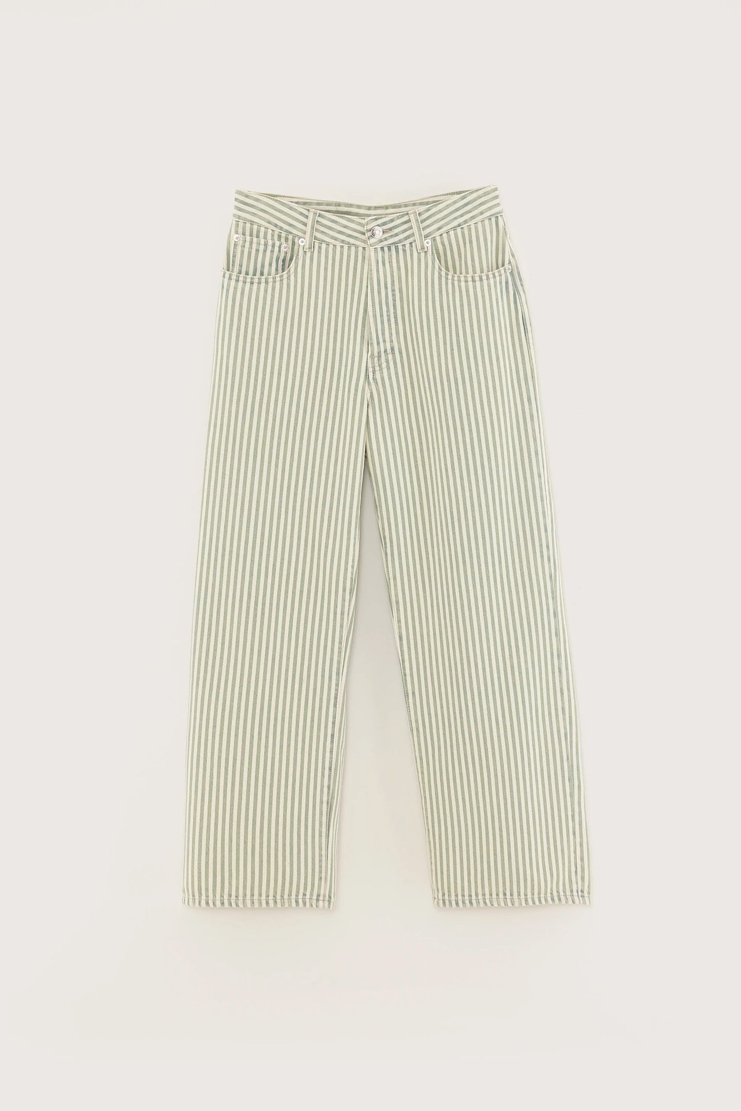 PATY GREEN STRIPED JEANS