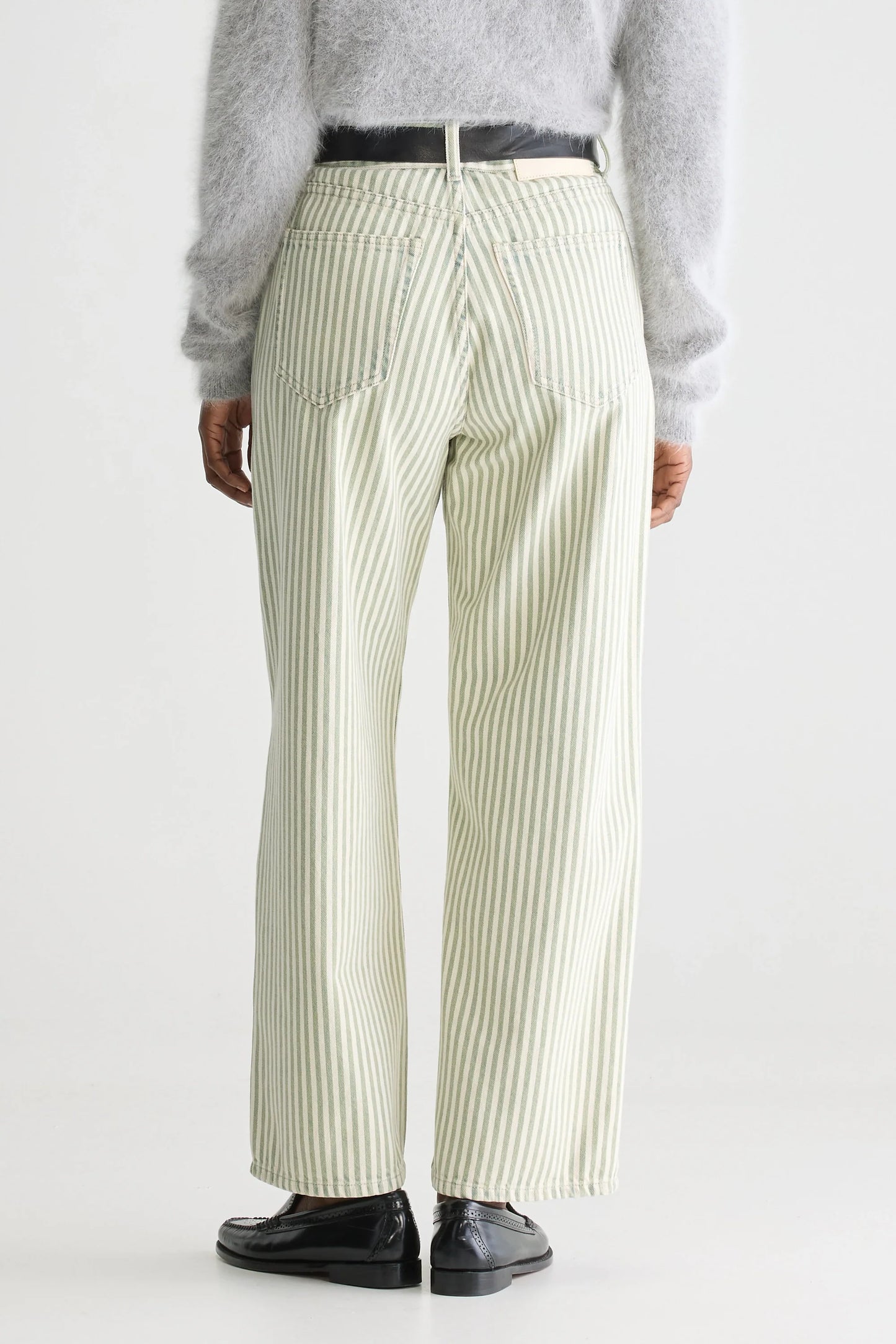 PATY GREEN STRIPED JEANS