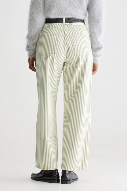 PATY GREEN STRIPED JEANS