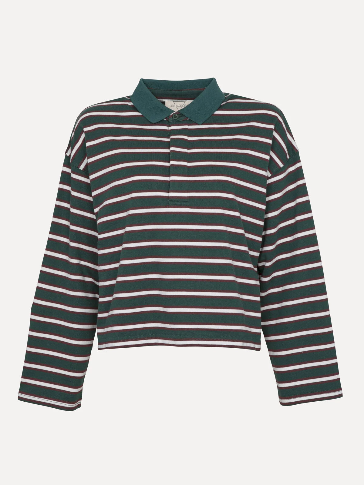 MILA LONGSLEEVE POLO GREEN BORDEAUX